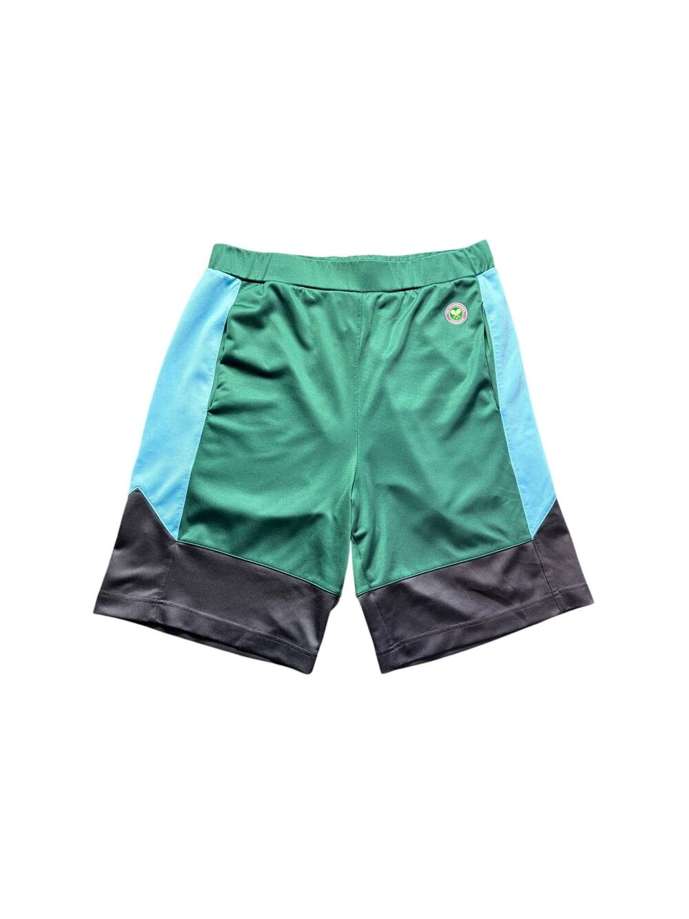 Official Wimbledon Colorblock Tennis Performance Shorts Green Blue Size Small